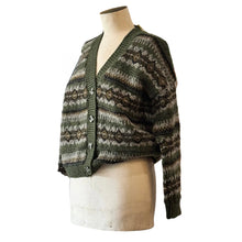 Fisherman Out Of Ireland Fairisle Cardigan Seaweed
