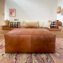 Moroccan Leather Ottoman - Long