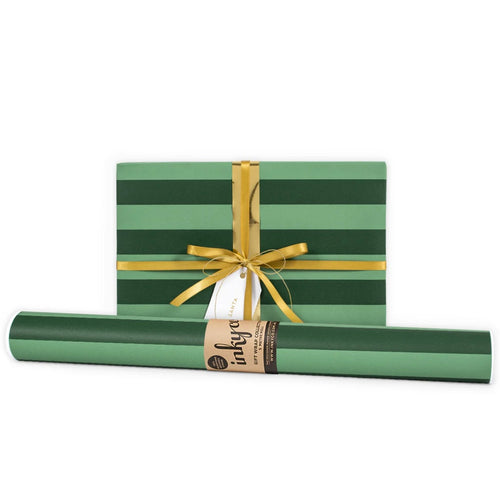 Inky Co Wrapping Paper 5m - Stripe Green