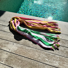 Popstar Turkish Towel - Green/Pink