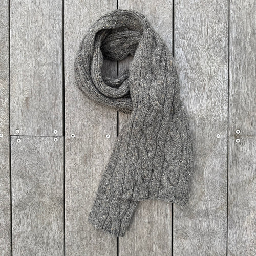Fisherman Out Of Ireland - Cable & Rib Scarf Rabbit