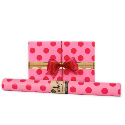 Inky Co Wrapping Paper 5m - Dot Pink