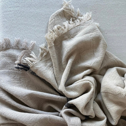 Turkish Linen Throw - Green