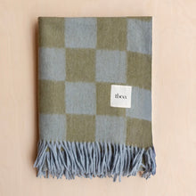 TB Co. Recycled Wool Throw - Green Check