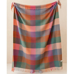 Tartan Blanket Co. Lambswool Blanket - Pink Block