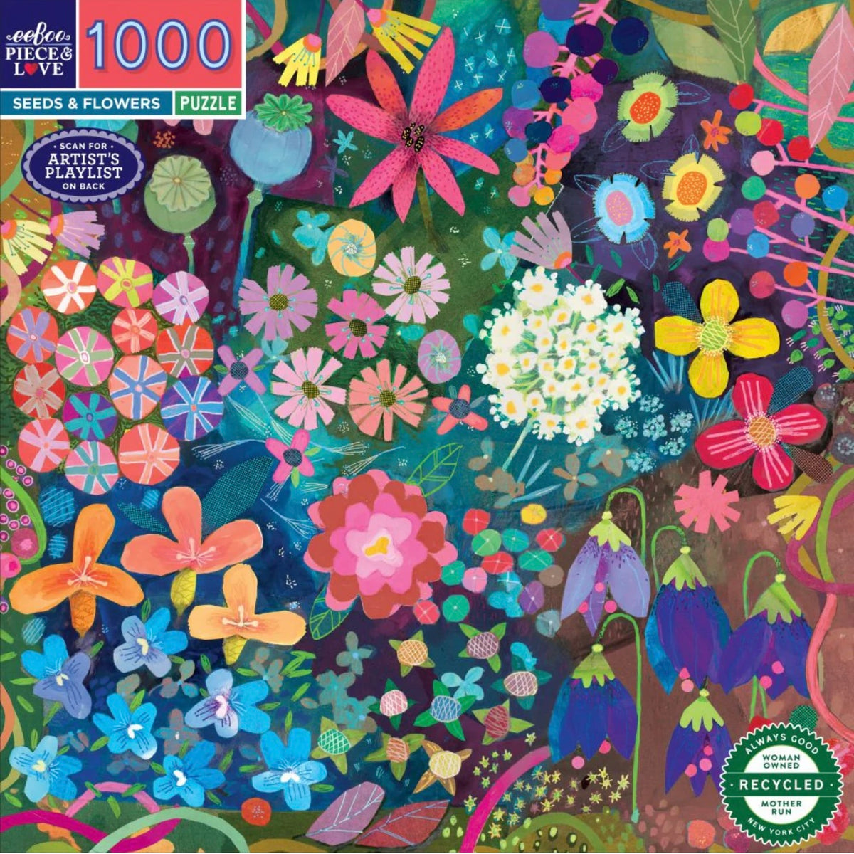 Eeboo 1000 Piece - Seeds & Flowers – Rigby’s Homewares
