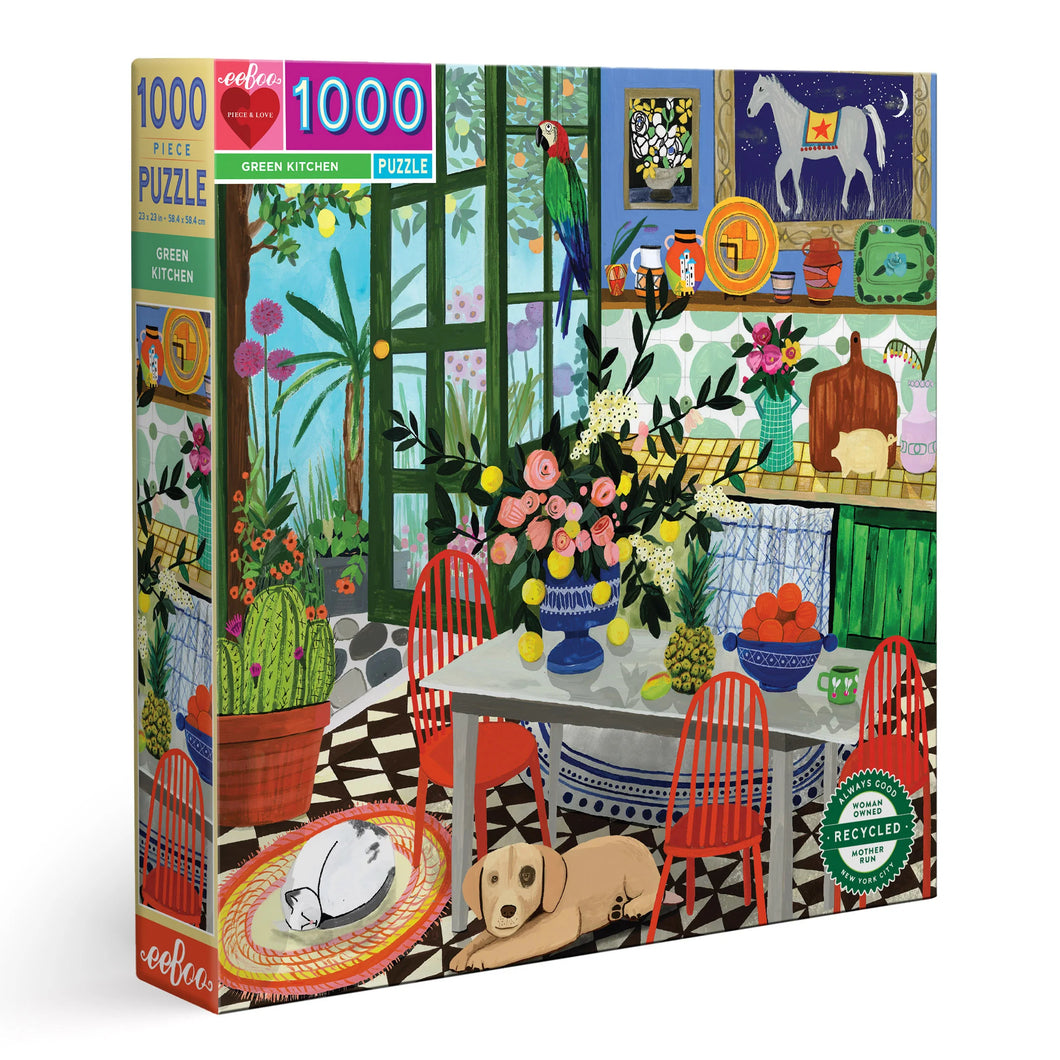 Eeboo 1000 Piece - Green Kitchen
