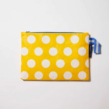 Project Ten Large Zip Pouch - Yellow Polka Dot