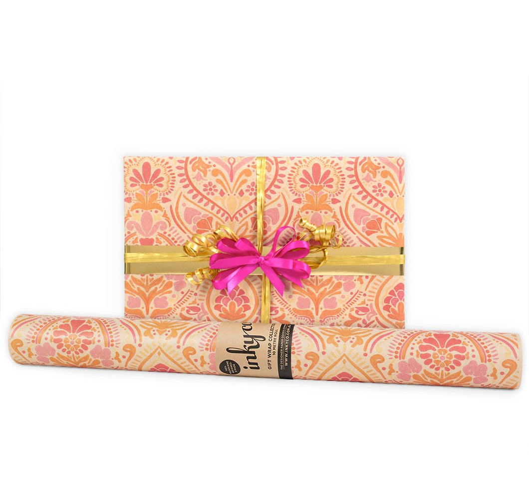 Inky Co Wrapping Paper 5m - Jasmin Sunrise