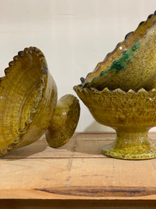 Tamegroute - Pedestal Bowl Deep Yellow 14cm