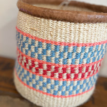 Kenyan Sisal & Leather Basket - Small