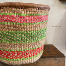 Kenyan Sisal & Leather Basket - Medium