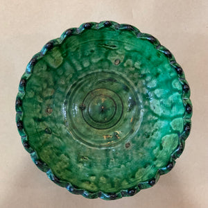 Tamegroute - Pedestal Bowl Deep Green 14cm