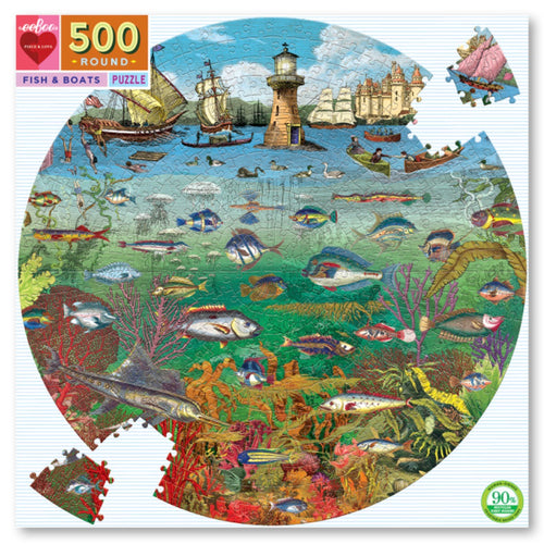 Eeboo 500 piece - Fish & Boats