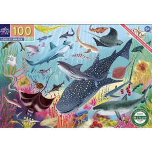 Eeboo 100 piece - Love Of Sharks