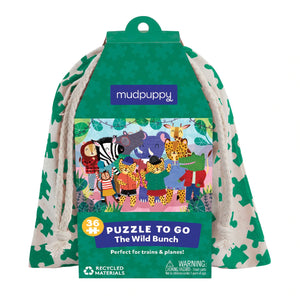 Mudpuppy - Puzzle To Go The Wild Bunch