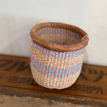 Kenyan Sisal & Leather Basket - X Small