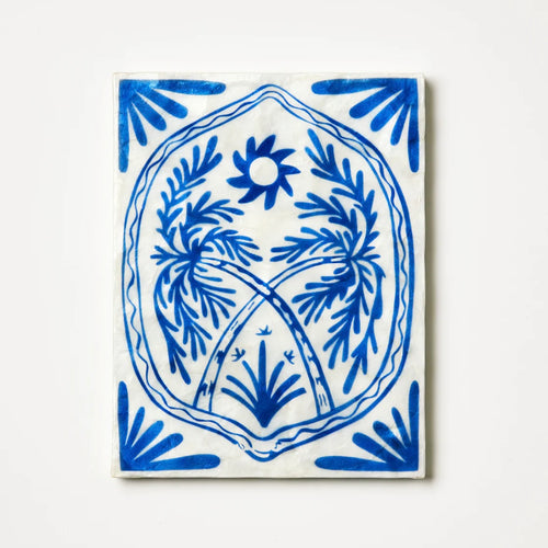 Jones & Co - Del Sol Crossed Palm Wall Tile