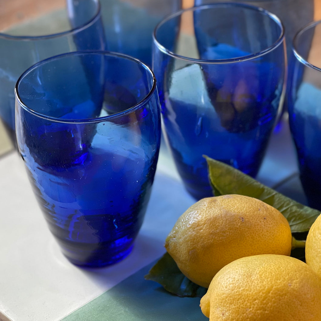 Beldi Glassware - Curve Blue